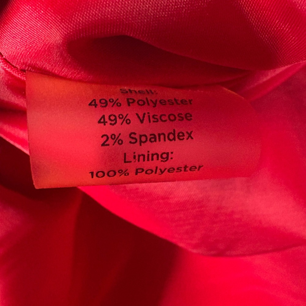 Talbots Petites Red Swing Jacket Peter Pan Collar Womens Size 12P - Picture 10 of 10
